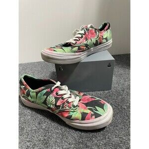 VANS Authentic Off The Wall Black VN0A348ALW7 Womens US 7.5 Floral Canva